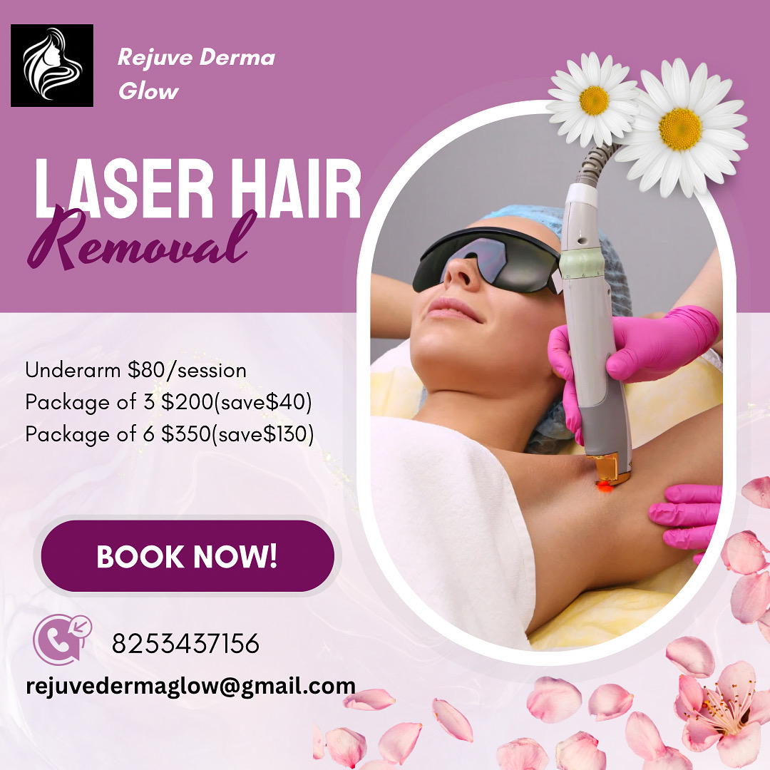 Package of 3 Laser Hair Removal -Underarm